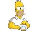 Homer Simpson 03 Beer Icon 64x64 png